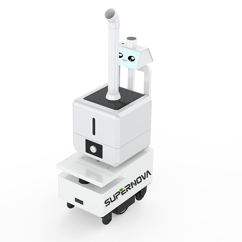Ny teknologi forstøvningsspray Anti-epidemi Air Refresh Desinfektion Kunstig Intelligent Spray Sterilisator Robot